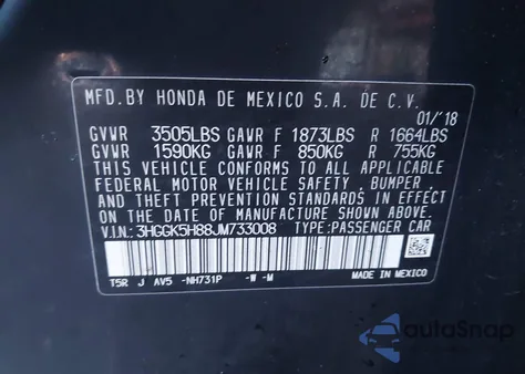 2018 Honda Fit Ex z USA, uszkodzony, nr VIN 3HGGK5H88JM733008